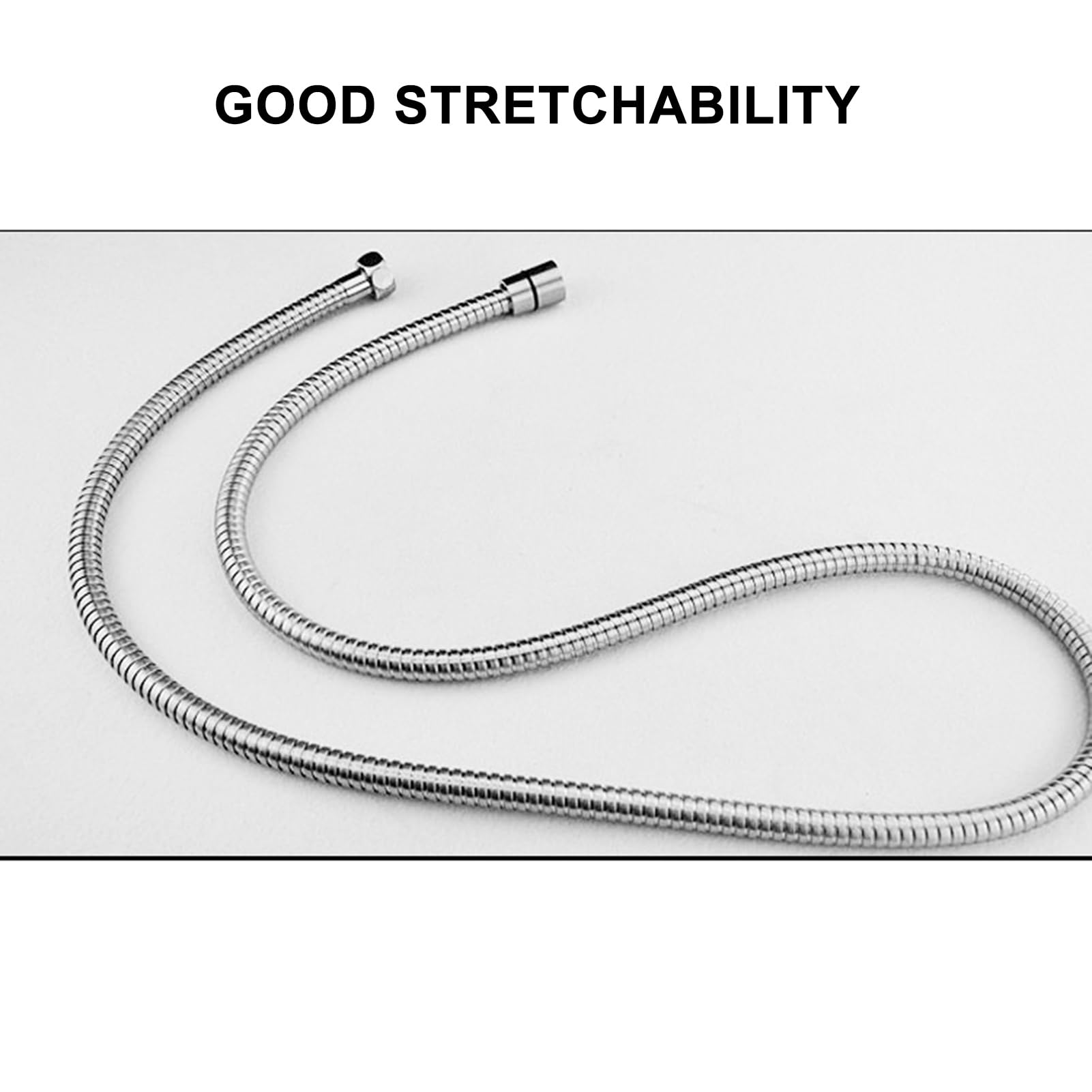 Duschschlauch, 200 cm Ersatz-Brauseschlauch, flexibles Duschrohr mit Edelstahlkern, knickfester und auslaufsicherer Universal-Standardarmatur