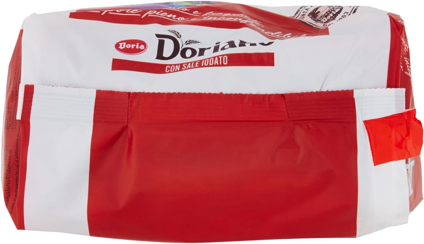 16x Doria Doriano Cracker con Sale - Duftende und Knusprige Cracker mit Salz auf der Oberfläche - 700g Beutel – Jeder Beutel enthält 24 Einzelportionen + Beni Culinari Kostenloser Schlüsselanhänger