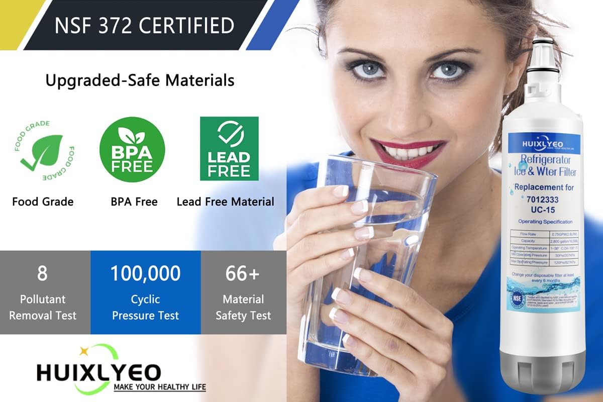 7012333 UC-15 Ice Maker Water Filter, Compatible With Sub 7012333 Water Filter, UC-15 Ice Maker Water Filter Replacement, Manitowoc K00374 (2 Pack)