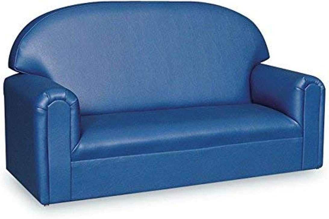 Brand New World Furniture FIVB100 Brand New World Toddler Premium Vinyl Upholstery Sofa, Blue