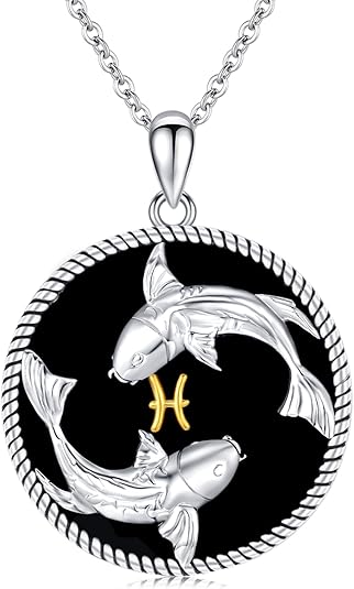 12 Constellation Necklace 925 Sterling Silver Zodiac Sign Coin Pendant Necklaces Black Onyx Astrology Horoscope Jewelry Birthday Gifts for Women Men