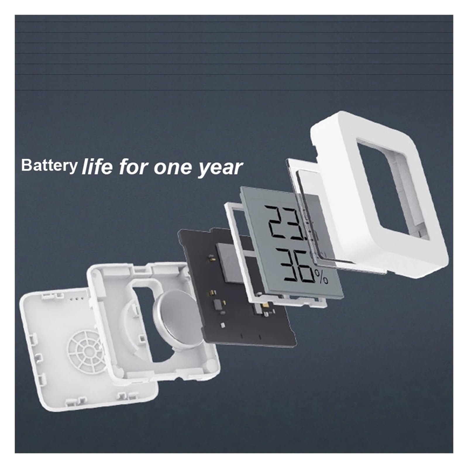 Termómetro Bluetooth Higrómetro Digital Eléctrico Inteligente Inalámbrico, Que Funciona Con Batería Integrada For El Hogar Preciso Rápido Monitorización Tiempo Real(4PCS)