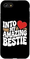 Vista 18 de Amazing Bestie BFF Friendship Connection True Red Heart Fun Case for iPhone 16