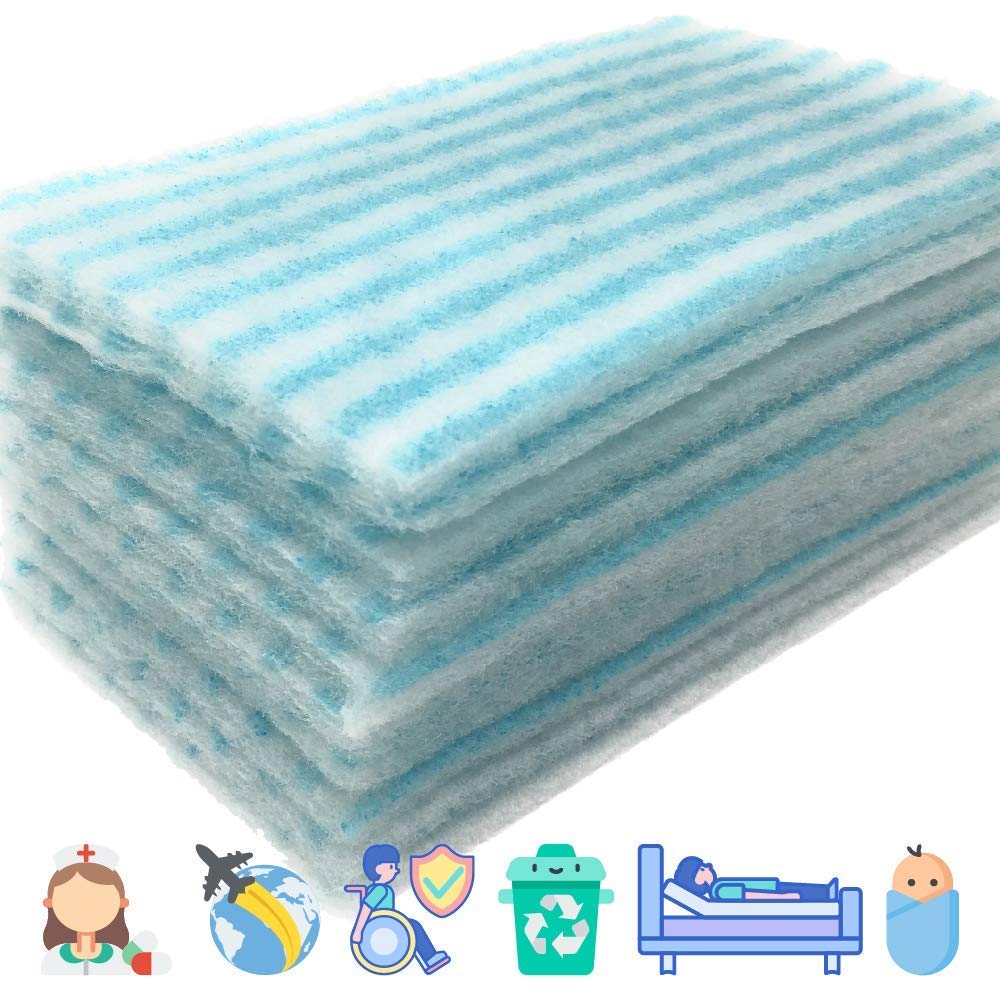 Pack 120 unità. Spugne saponate monouso 12 confezioni da 10 spugne saponate per igiene 21x12cm