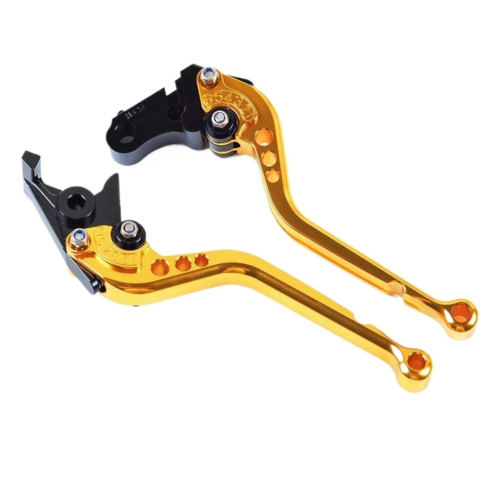 Kkmnaif Yellow Long Motorcycle Clutch Brake Levers Adjustable For Ya&Ma&Ha For Xt600 Xt600e Xt600z Xt600ze Xz550 Warrior Yfm350 Xv750se Motorcycle Brake Lever(Yellow Long)