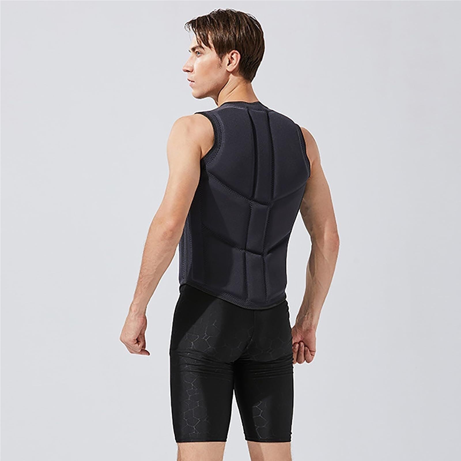 Swimming Vest High Buoyancy Swim Vest Neoprene Swimsuit Kayak Lifevest for Adults Swim Jacket with Adjustable Safety Buckle for Surfing Kayaking Swimming Rafting(L58-70KG)
