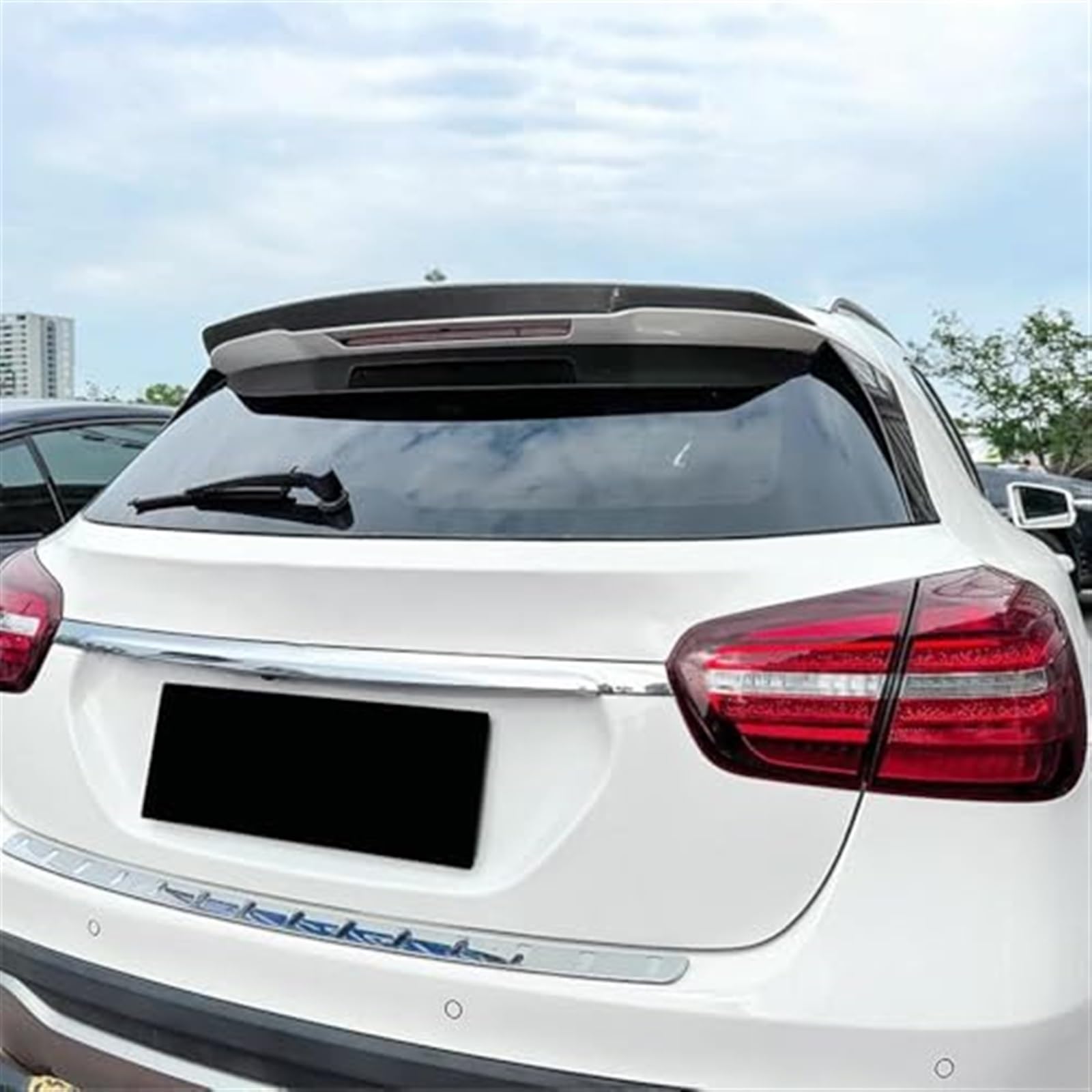 Spojlery tylne bagażnika, do, do klasy GLA, do GLA200, do GLA250 X156 2014-2019 Tylny spojler dachowy skrzydło Body Kit Tuning Tylny spojler samochodowy(Carbon Fiber Look Black)