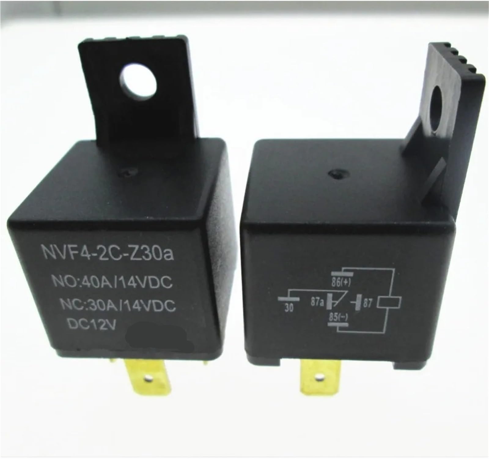 Wysokowydajny przekaźnik samochodowy 12 V NVF4-2C-Z30a-DC12V NVF4-2C-Z30a-12VDC NVF4-2C-Z30a NVF42CZ30a DC12V 12V DC 12VDC 40A 30A 5PIN(1 szt.)