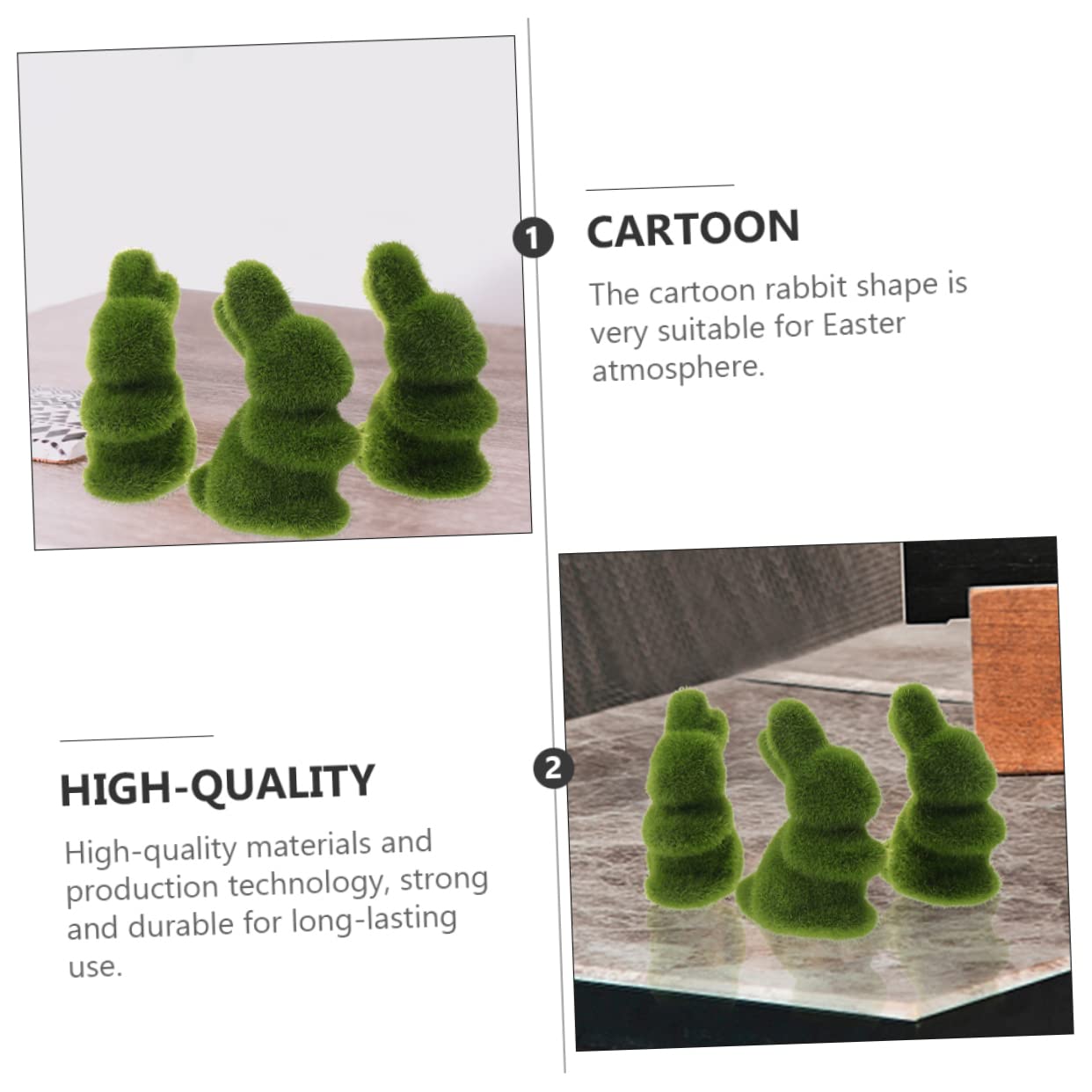 Cabilock 5 Set Di Adorabili Decorazioni A Forma Di Coniglietto Pasquale 8 Cm Giocattoli Di Simulazione Per Decorazioni Da Tavolo 6 Pezzi * 5