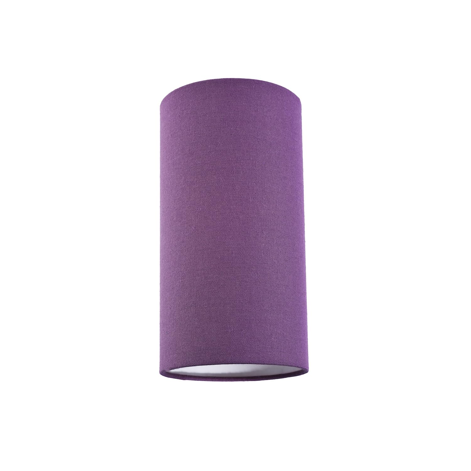 Contemporary and Elegant Soft Lilac Linen Fabric Cylinder Lamp Shade for Wall Ceiling or Table - 18cm High 40w Maximum Suitable for The Home or Business by Happy Homewares — view 9