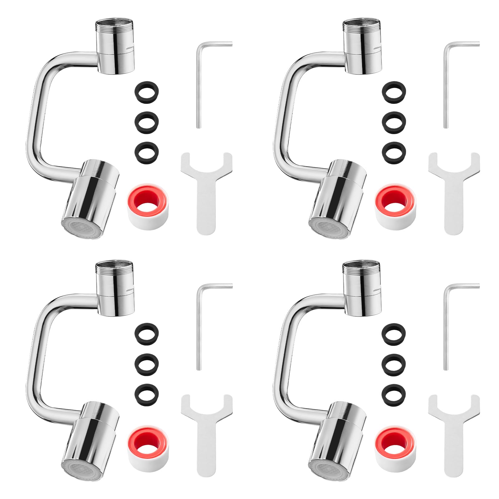 Accesorio de grifo giratorio 1080 con 2 modos de pulverización de agua