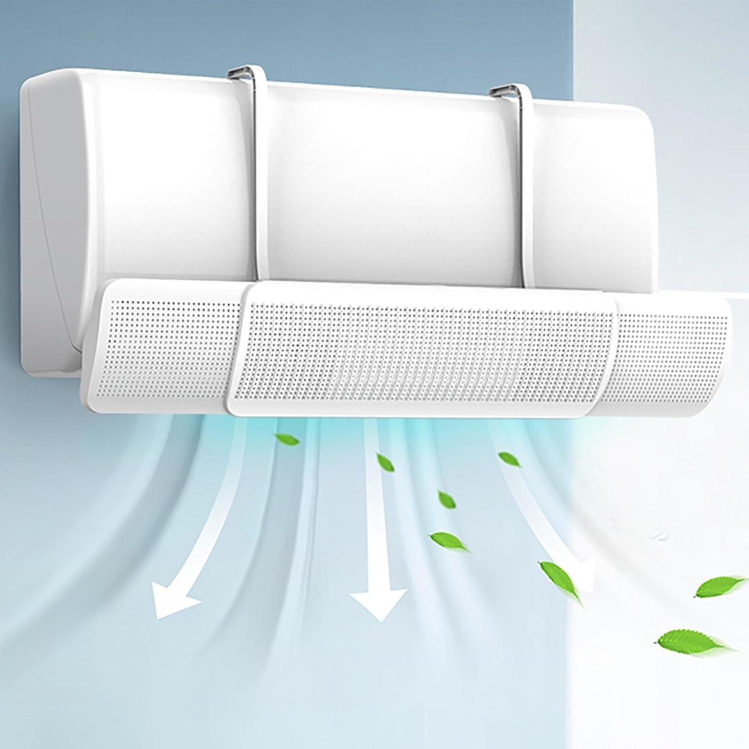 Sevia Adjustable Air Conditioning Wind Deflector Outlet Air Wing Air Cooled Baffle Wind Direction Telescopic Windshield for Vents Sidewall Ceiling Registers