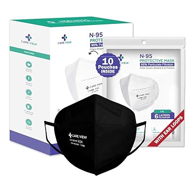 CAREVIEW N-95 Anti Pollution Face Mask with 2 Melt Blown Layers - Coloured Masks (4 Colours)