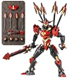 Demon Mecha Robot Action Figure, Multi-Jointed Movable Dummy T13 Articulated Cool Samurai Figure, Fantasy Demon Display Model (Assembly Required) (A-Dark Blade)