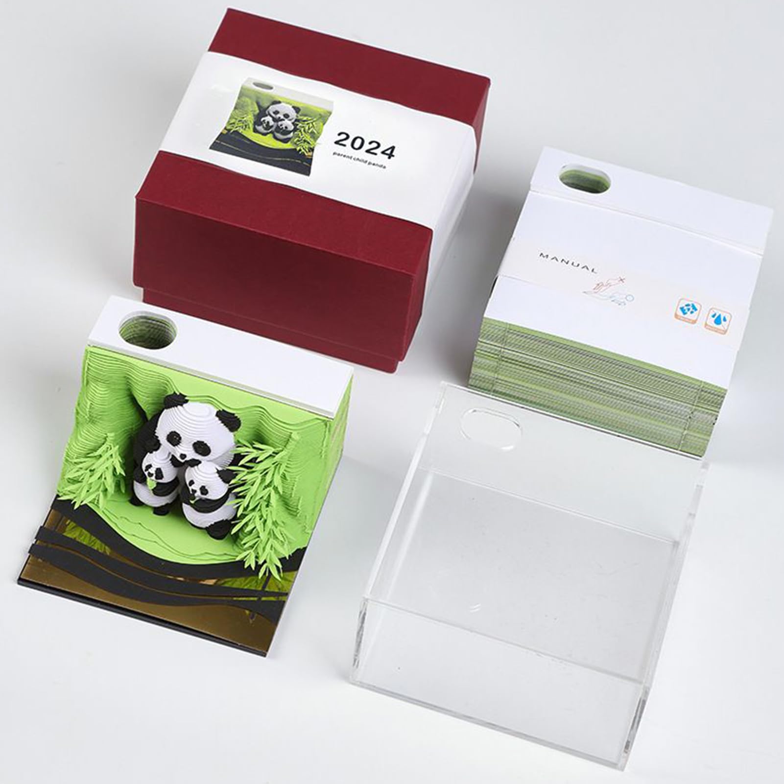 Kalendarz 3D biurko 2026 – Panda Tear Away kalendarz 3D, dekoracyjny notatnik biurko, stolik nocny, do szko?y, domu, biura, freelancerów, nauczycieli, studentów