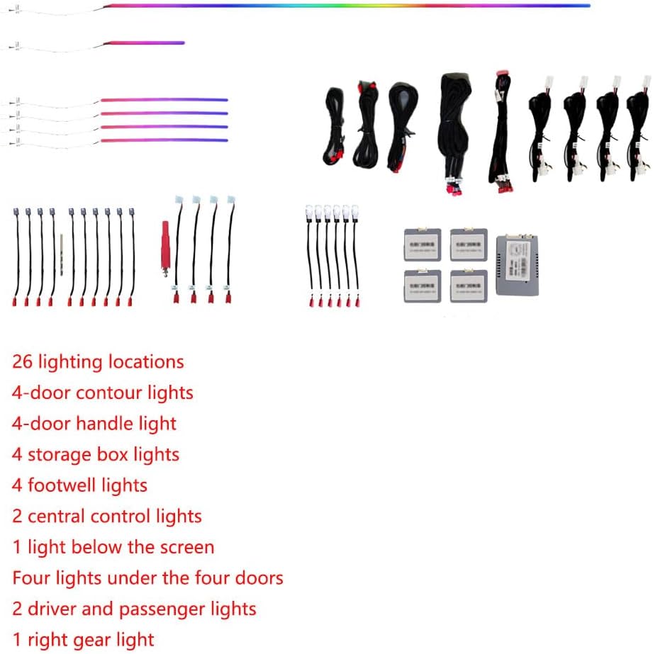 26 Light 64 Color for 2022 QX60 Active Ambient Lighting Atmosphere Light