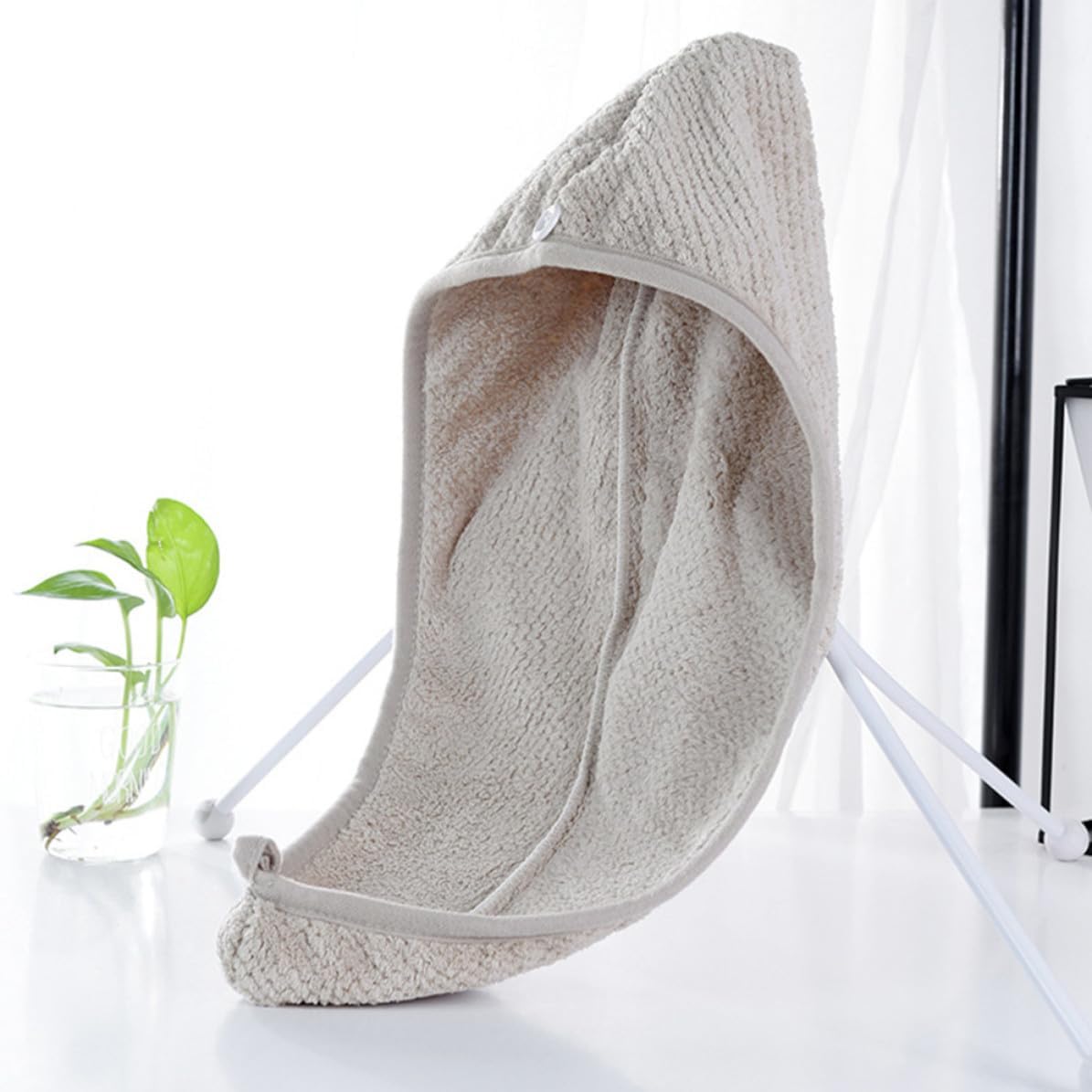 Cabilock 2pcs Quick Drying Hair Cap, Lightweight Polyester Fiber Absorbent