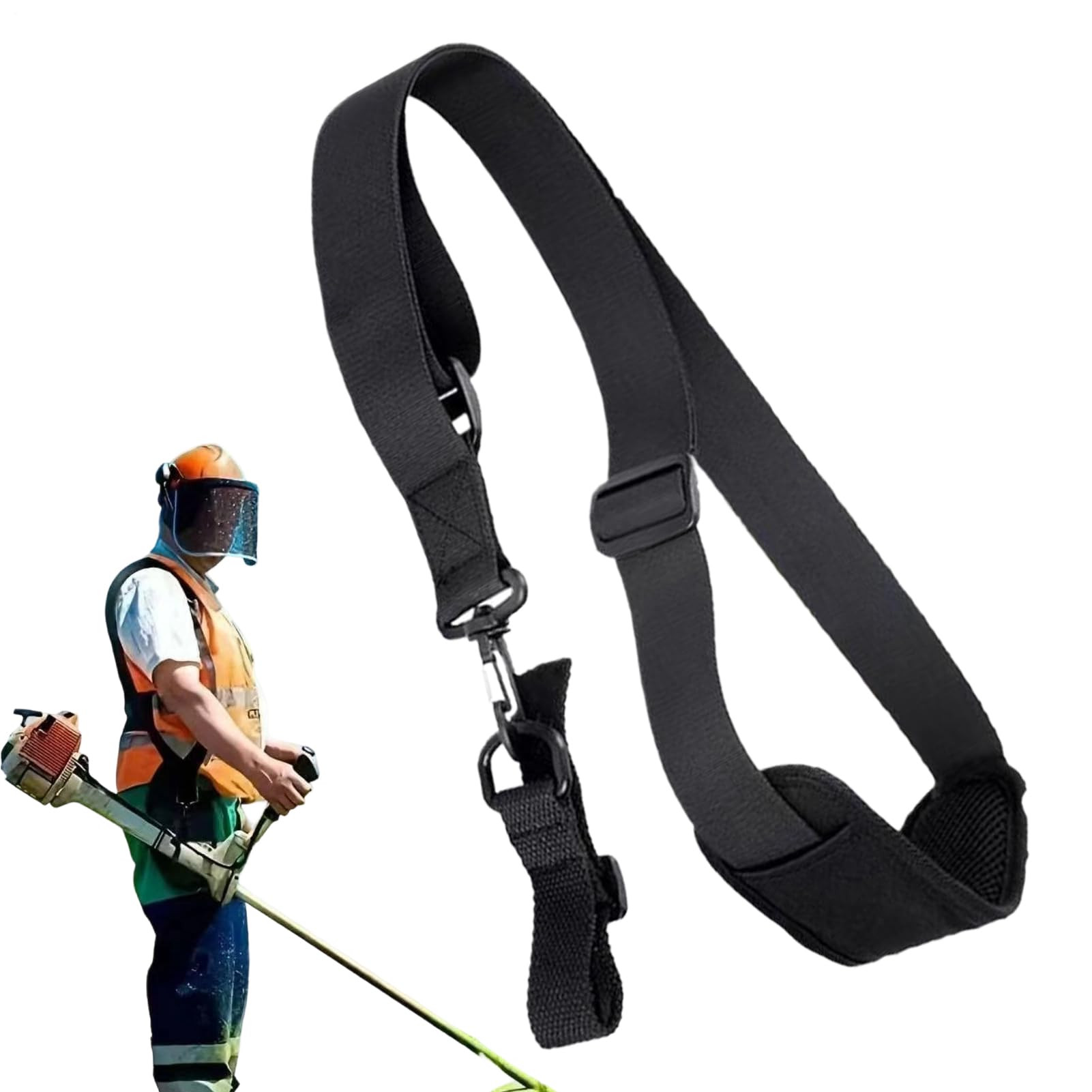 Grass Trimmer Shoulder Strap β Adjustable Padded Carry Harness Support | Replacement Shoulder Strap for Strimmer and Brush Cutter Tools | Backyard Greenhouse Driveway Garage Farm Patio Deck Terrace Ga