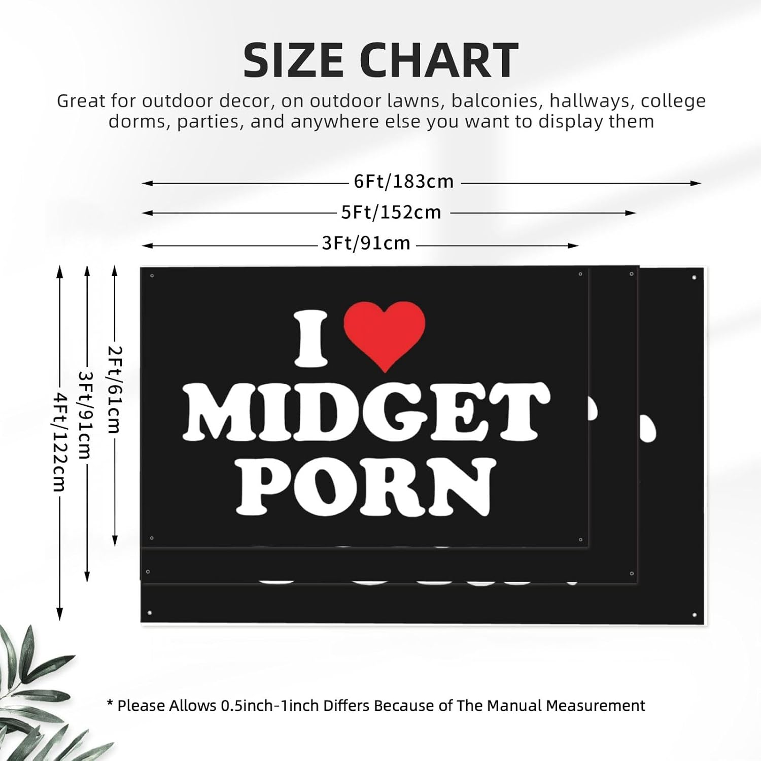 I Love Dwarf Porn Flag Poster Durable Wall Banner with 4 Brass Grommets 4x6 Ft Tapestry for Indoor & Outdoor Decor, Perfect for Home,Porch,Garden,Yard image 2