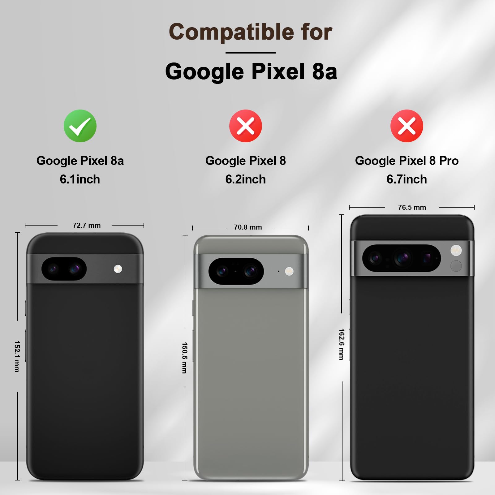 Jasonyu Case for Google Pixel 8A Leather Wallet Flip Cover with Card Holder,Kickstand - Image 2
