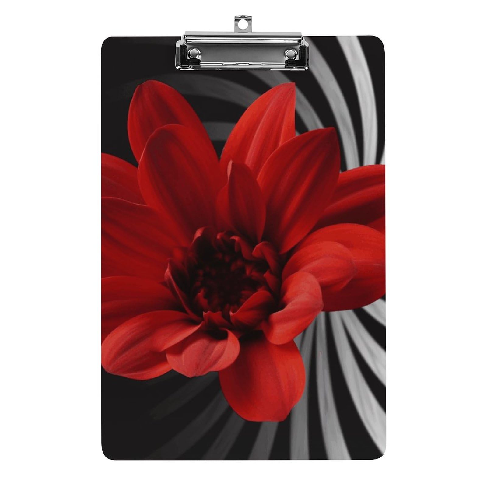 Porte-bloc acrylique fleur rouge pour ranger vos feuilles A4 - 8