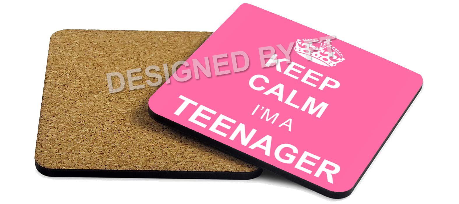 Keep Calm I'm a Teenager Coaster (Pink) by FT.