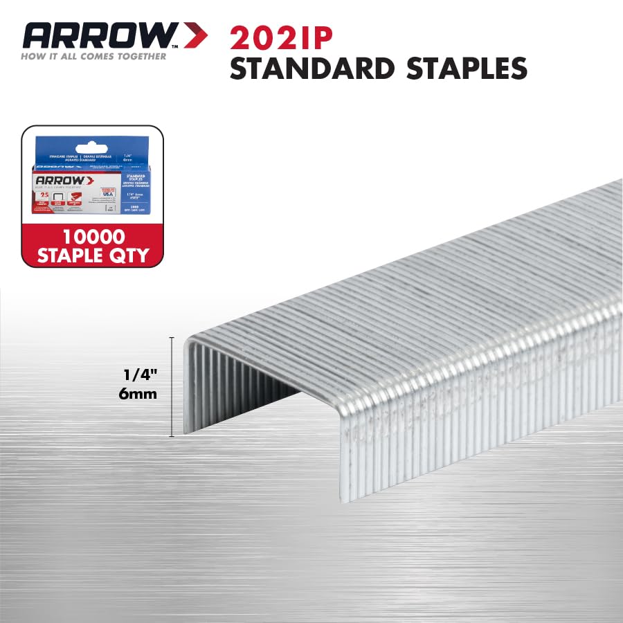 Miniatura 3 de Arrow 202IP - Grapas estándar de 14 pulgadas de longitud, suministros de oficina de acero galvanizado para grapadoras de escritorio para negocios,
