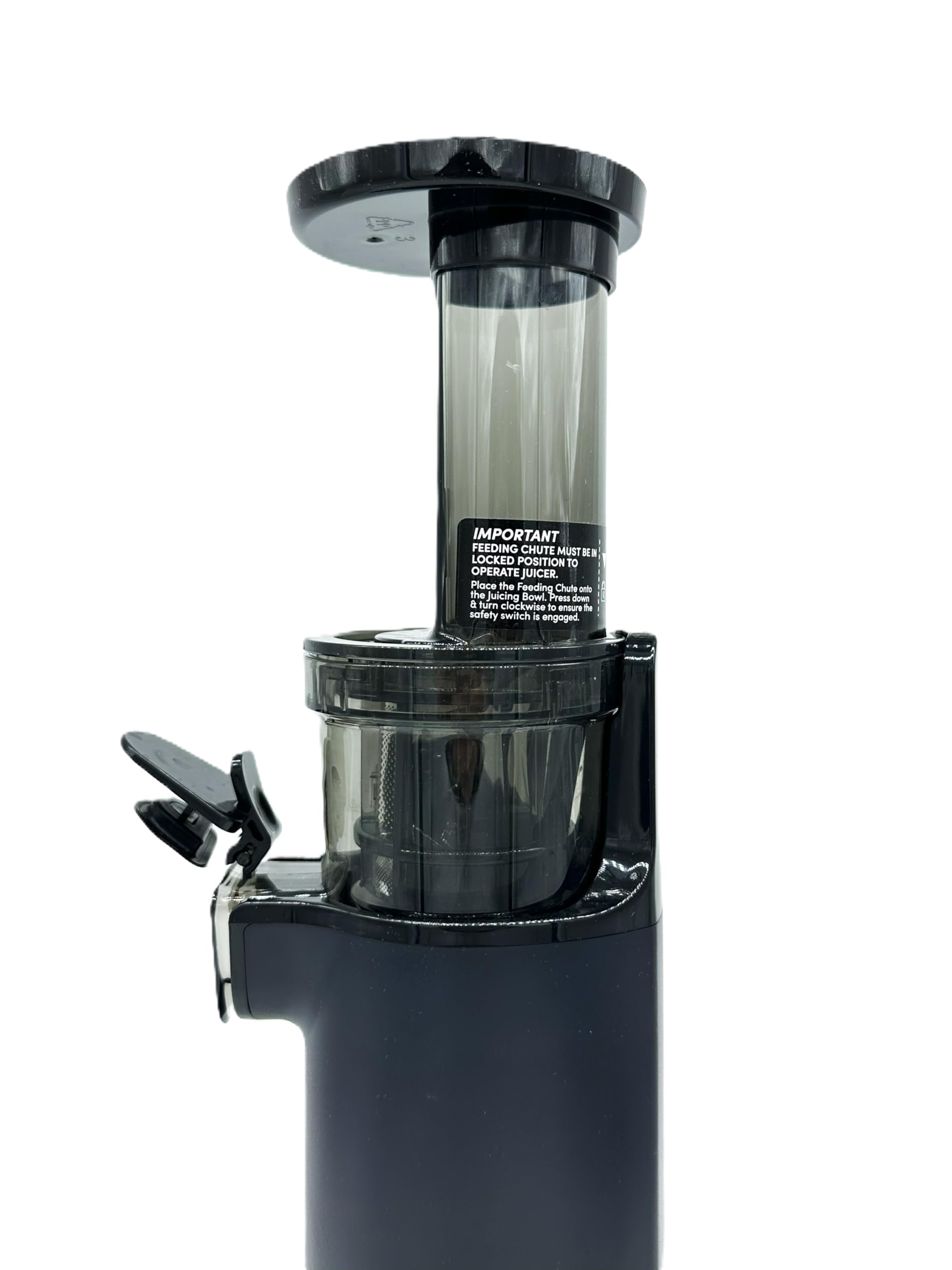 JuiceInstant Juicer – stille sapcentrifuge voor langzaam koud persen, mixfunctie voor groenten en fruit, extractie van voedingsstoffen, kleine ruimte (grafiet