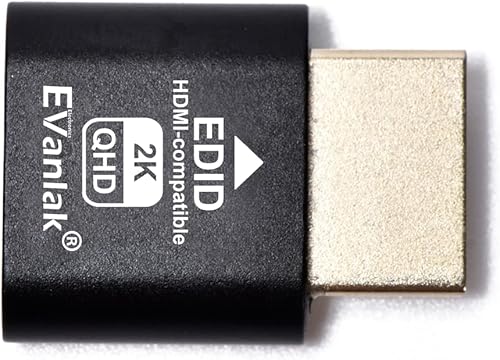 Miniatura 4 de Emulador de pantalla fantasma sin cabeza HDMI enchufe falso PC de aluminio premium (ajuste sin cabeza-1920 x 1080 nuevo 3RD 60 Hz), 1 paquete