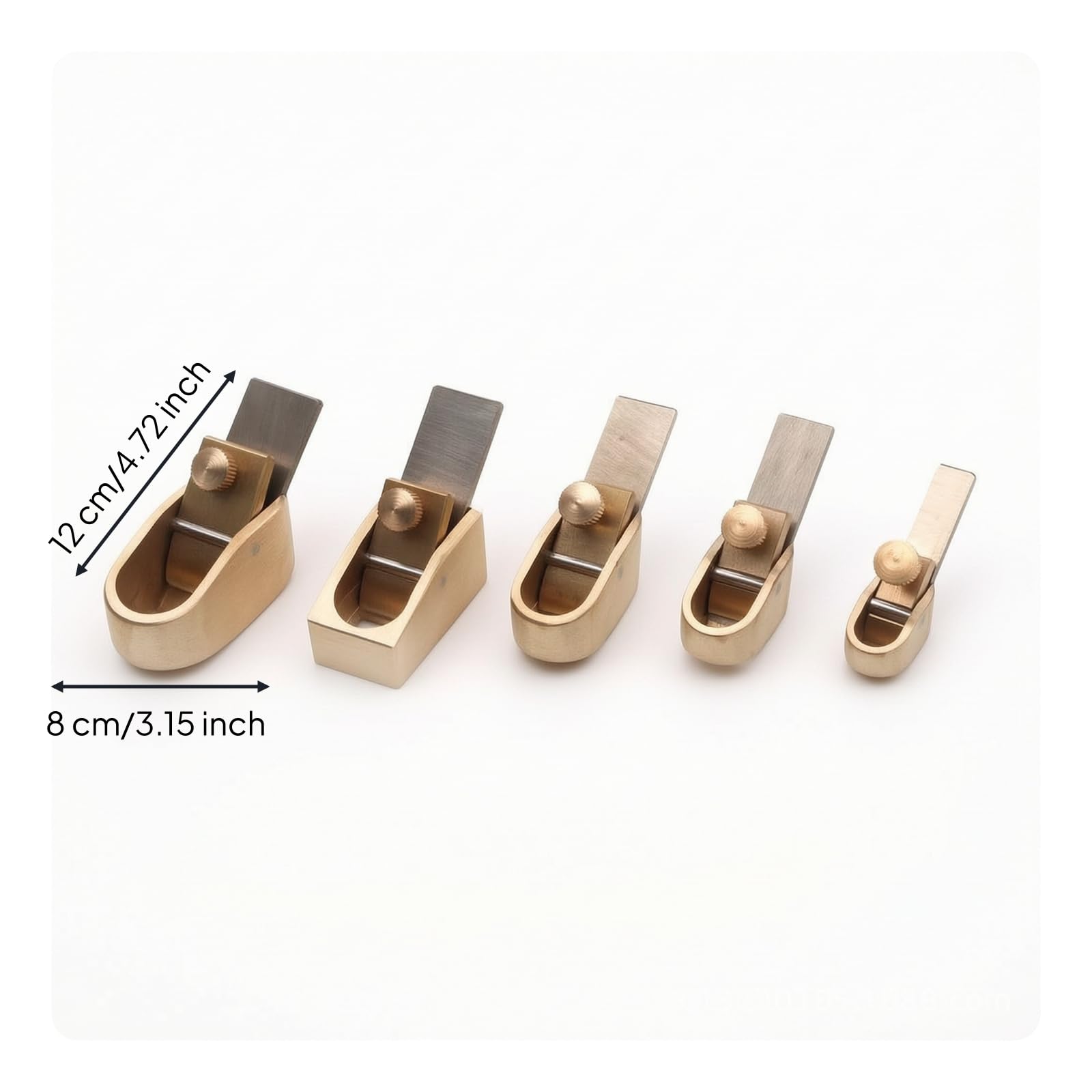 Qianly 5 Pezzi alletto da Liutaio di Precisione alletto con Suola Curva Preciso Mini per Liutai, Artigiani, Liuteria, Lavorazione Del Legno
