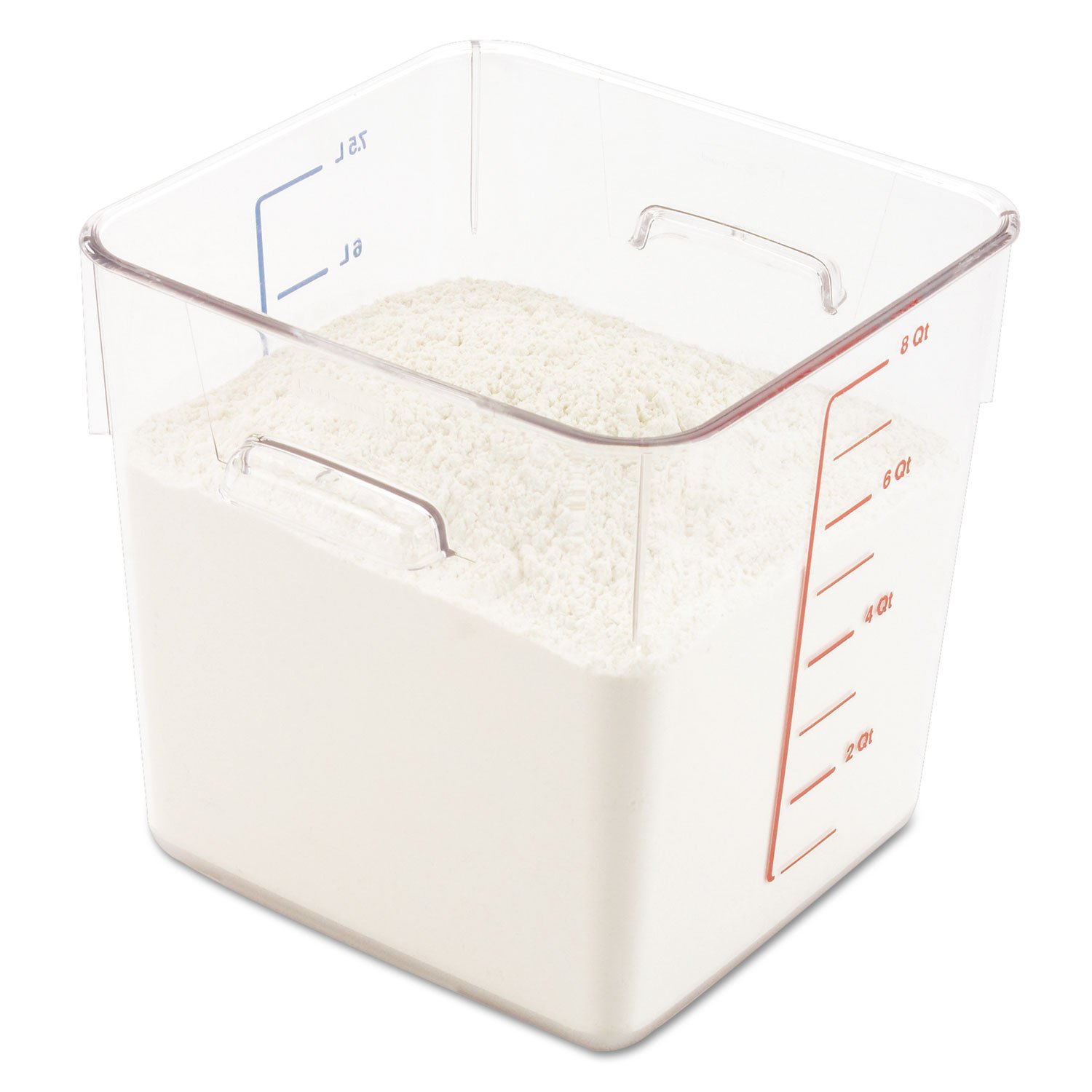 Rubbermaid Commercial Space Saving Food Storage Container, 8 Quart, Clear (FG630800CLR)