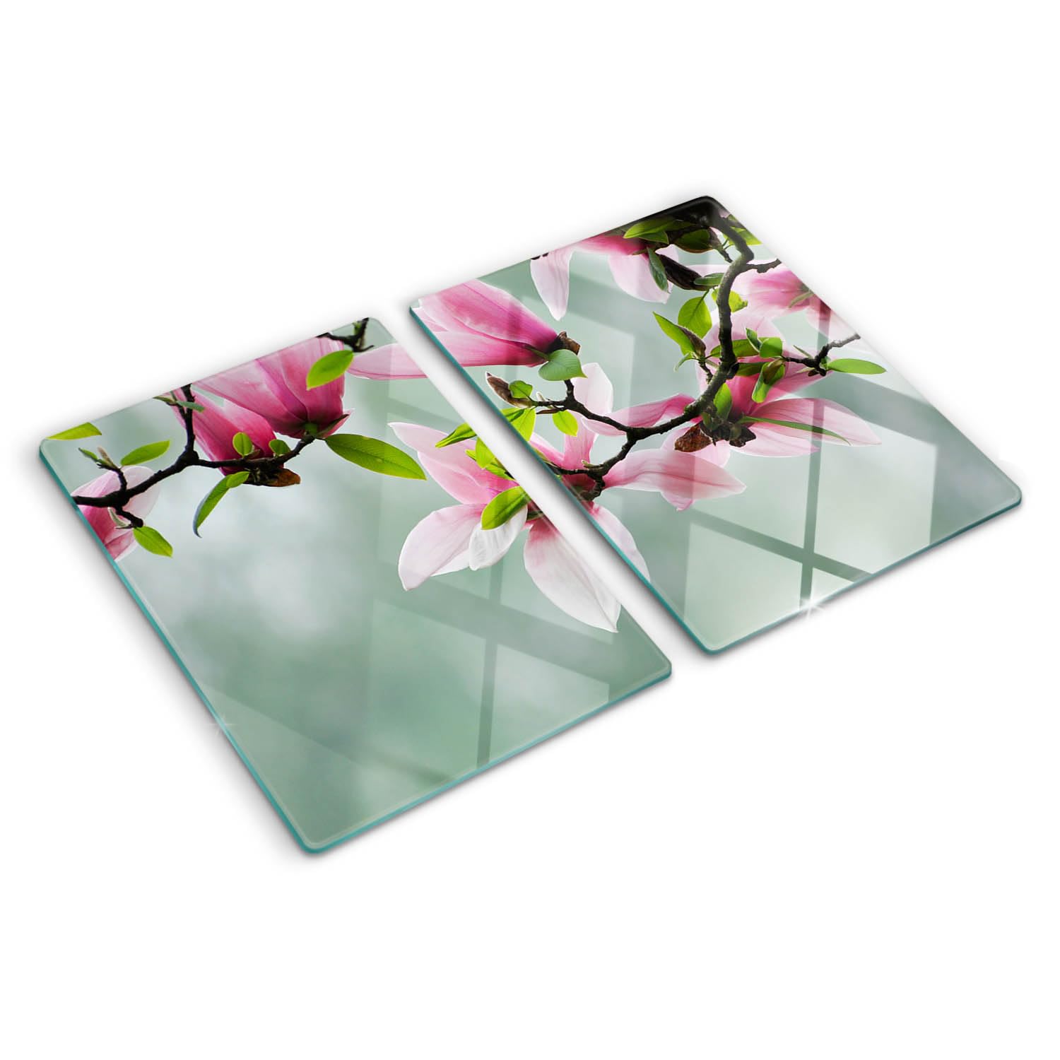Planche en verre trempé magnolia pour protéger le plan de travail