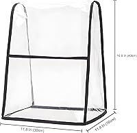 Vista 4 de Cubierta transparente para batidora de pie KitchenAid, fundas de tamaño grande con bolsa organizadora, compatible con mezclador KitchenAid de 4.5 a