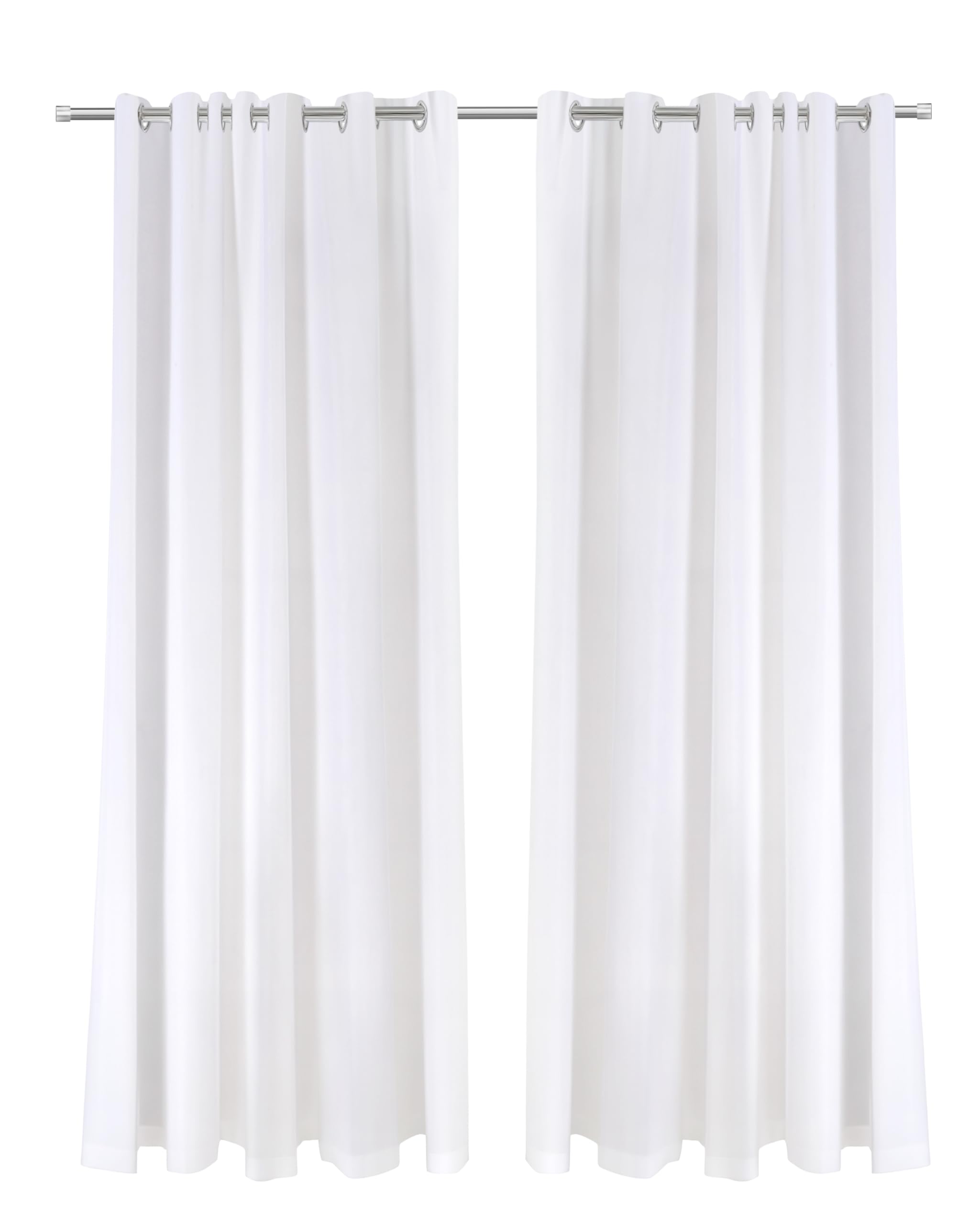 Emma Barclay  White Lined Voile Sheer Eyelet Curtains Aalia in Size 66x72 Inch, Sports Direct