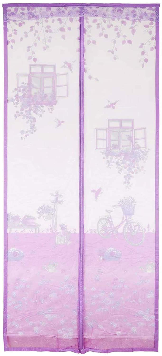 Moustiquaire pour porte 120x210 cm rideau en maille violette pour balcon salon