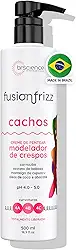 Creme para Cachos Pentear Crespos Fusionfrizz Brscience 500ml – Nutrição com Babosa, Cupuaçu, Coco e Abacate para Hidratar e Definir Cabelos Crespos Curvas 4A, 4B e 4C