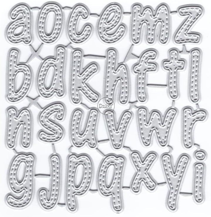 DzIxY English Letters Metal Cutting Dies for Card Making Kit Embossing Paper Die Cuts Scrapbook Machine Stencils Storage Pockets Supplies