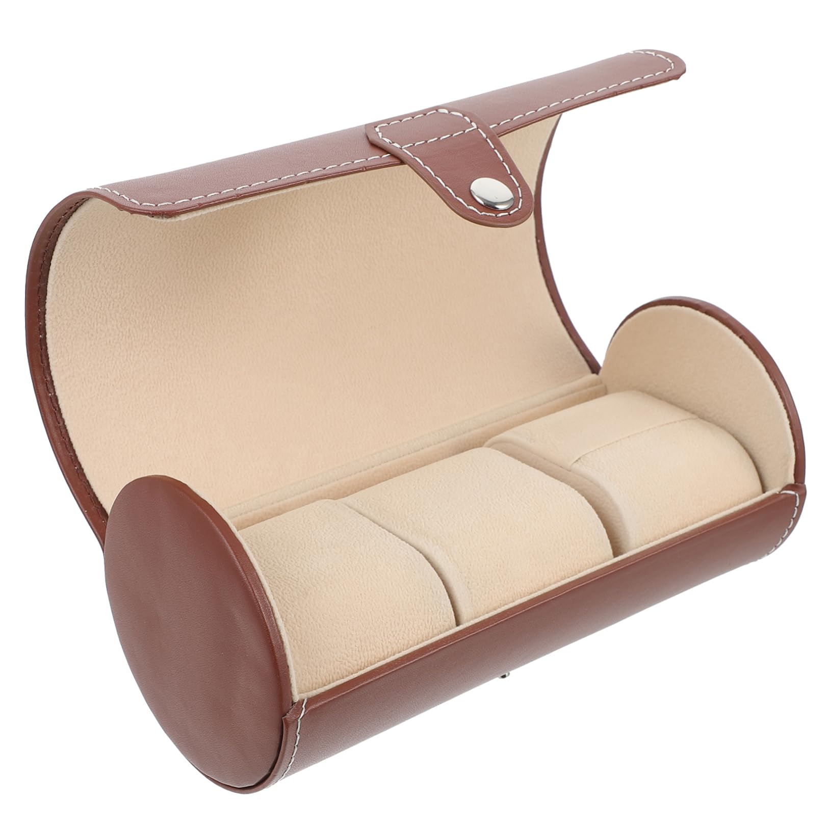 NOLITOY Portable PU Leather Watch Storage Organizer Slot Jewelry Case for Travel Display Wear Resistant Design Convenient Carrying for Watches and Bracelets Stylish