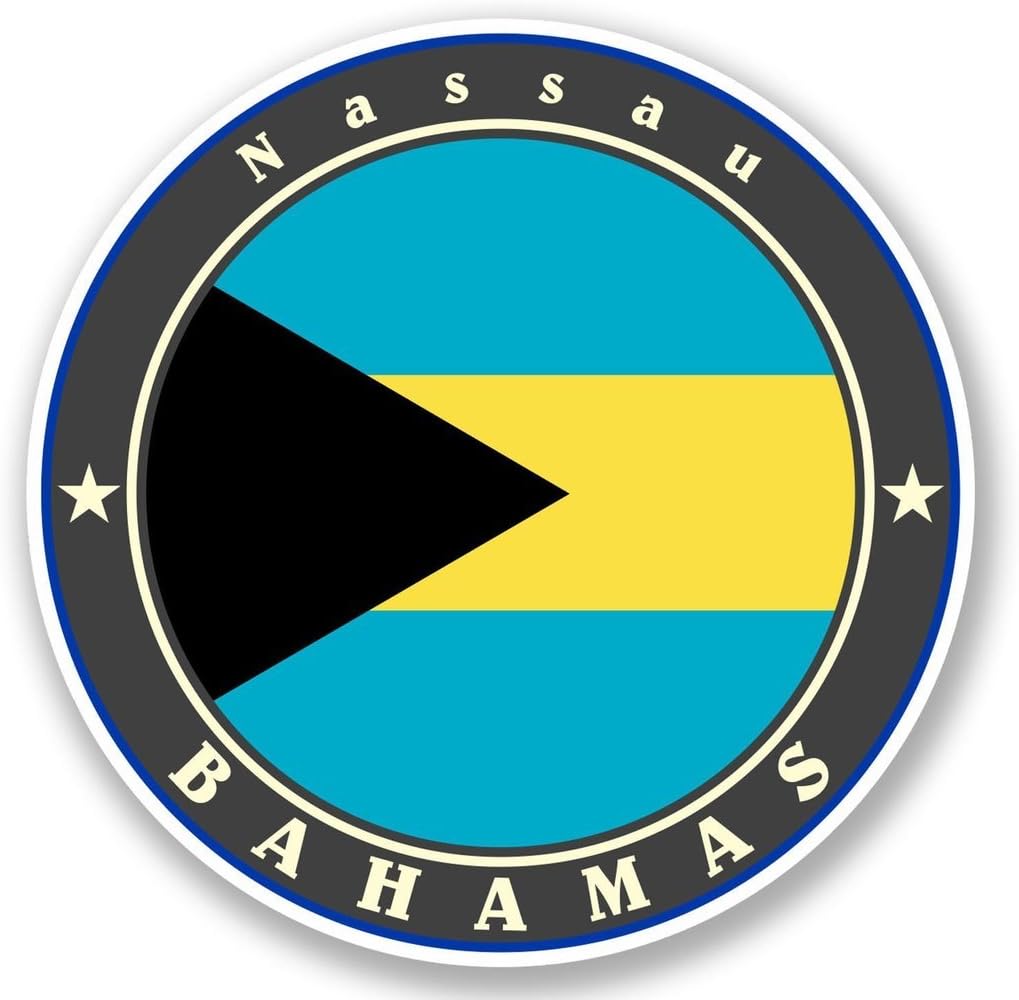 DHDMDHDM NI382 **2-Pack** Nassau Bahamas Sticker/Decal | Premium Quality Vinyl Sticker | 4-Inches