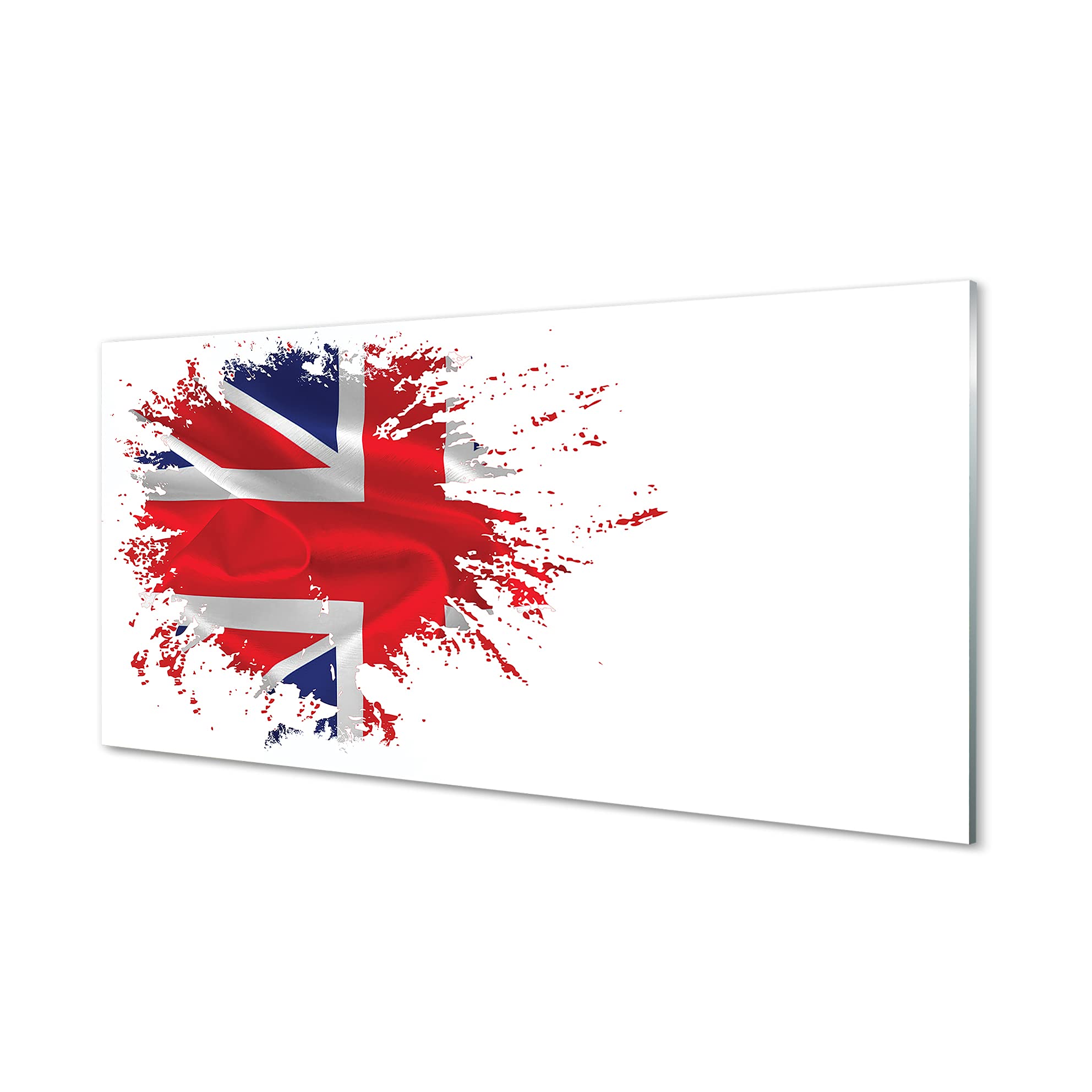 Crédence adhésive drapeau Union Jack 100x50 cm en verre trempé