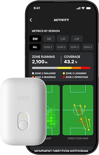 Miniatura 4 de SOCCERBEE-BEE LITE 2 - Rastreador GPS deportivo y chaleco para deportes al aire libre | Prueba de 30 días incluida y suscripción requerida | Equipo