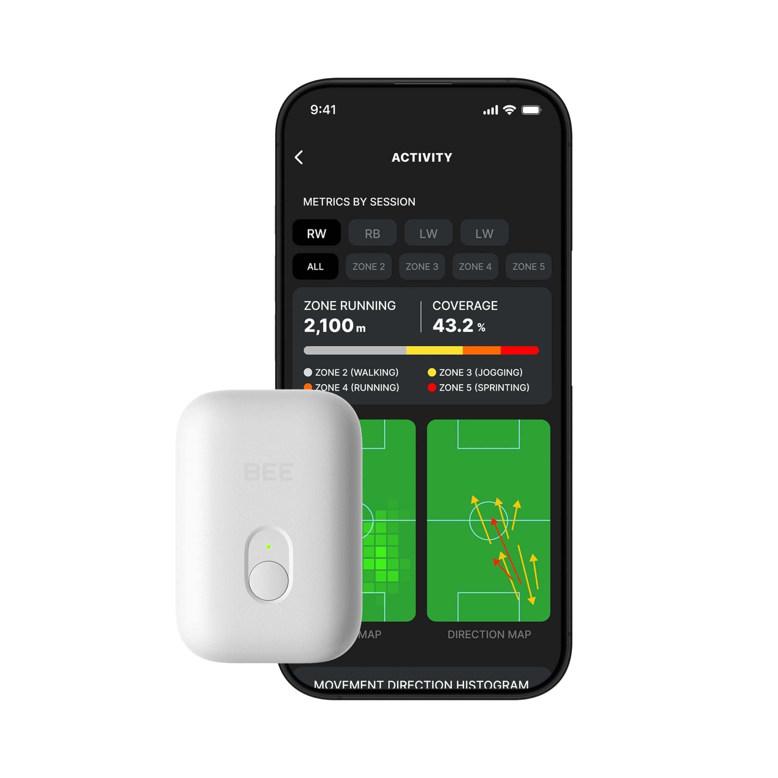Amazon.com: SOCCERBEE-BEE LITE 2 - Sports GPS Tracker & Vest for