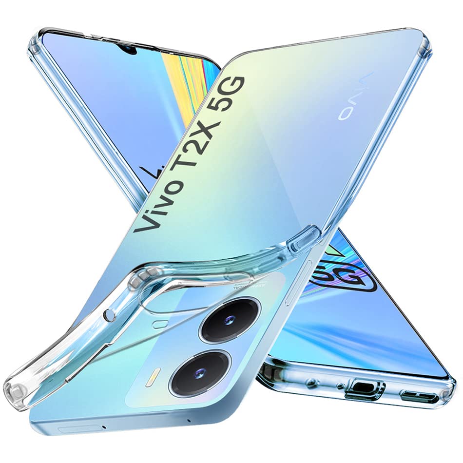 Fashionury Slim Ultra Soft Transparent Back Cover for Vivo T2x 5G | Flexible Silicone | Camera Protection Back Case (B0C3ZZB1KX) Amazon Price History, Amazon Price Tracker