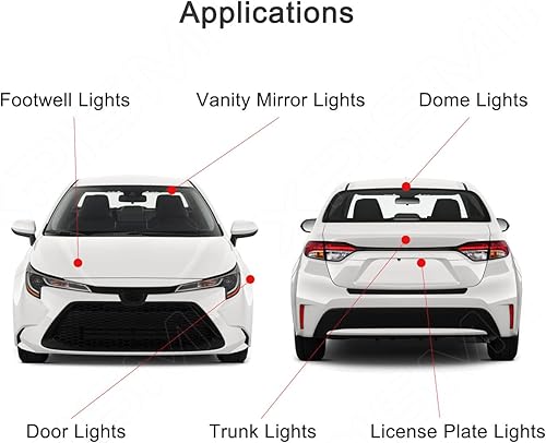 Miniatura 3 de Kit de 11 piezas de luz LED interior Altima blanca de 6000 K, repuesto para Nissan Altima 2013 2014 2015 2016 2017 2018 2019 2020 2021, con diagrama