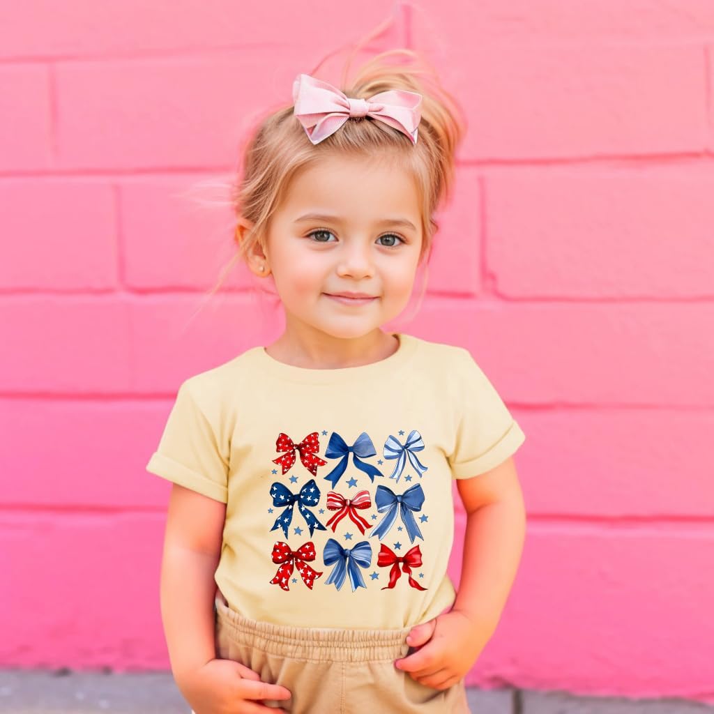Kids 4th of July Shirt USA Flag Clothes Toddler Boys Girls Children Patriotic Tee Tops 1-7 Years