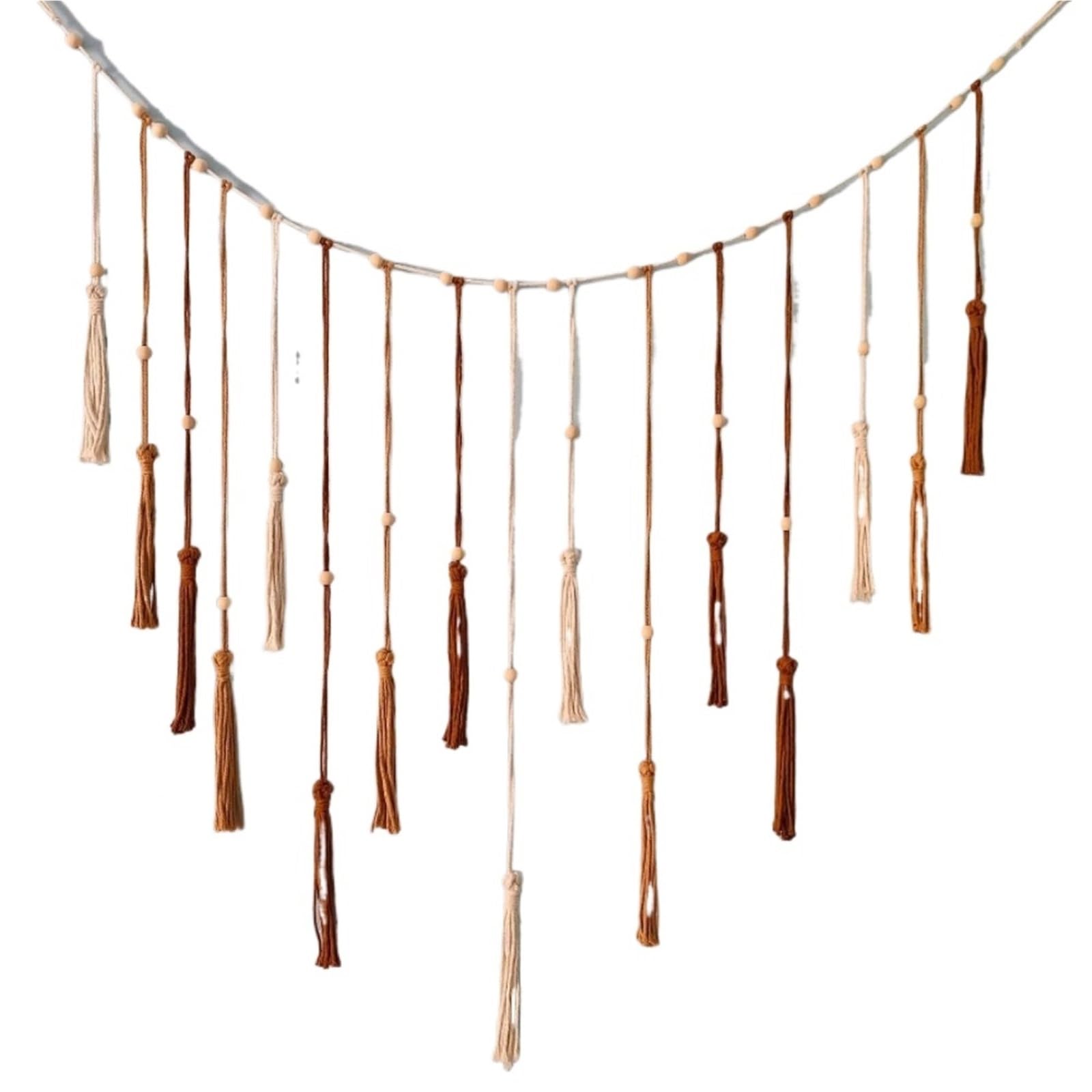 XCTDSVAH Tapestry Handcrafted 120x75cm Wall Hanging Fiber Tassels Handwoven Tapestry Home Decoration(Khaki)