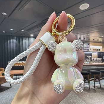 Amazon.co.jp: absキャンディ色暴力熊キーホルダードリルメッキ