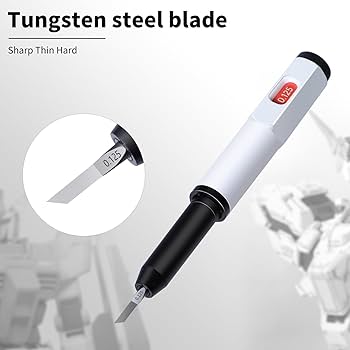 Gunpla Mg HARDWIN Pro Kit For Gunpla U2013 9-Piece Tungsten Carbide Blade Set With 0.15/0.3/0.5mm Chisels, Scribing Tape & Ergonomic Handle U2013 Perfect For HG/MG/RG Models Scribing Tool
