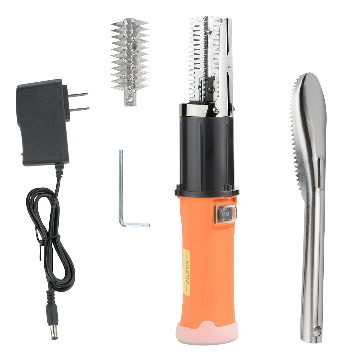 Cordless Electric Fish Scaler Tools,Built-in 12v Rechargeable Battery,2 Cutter