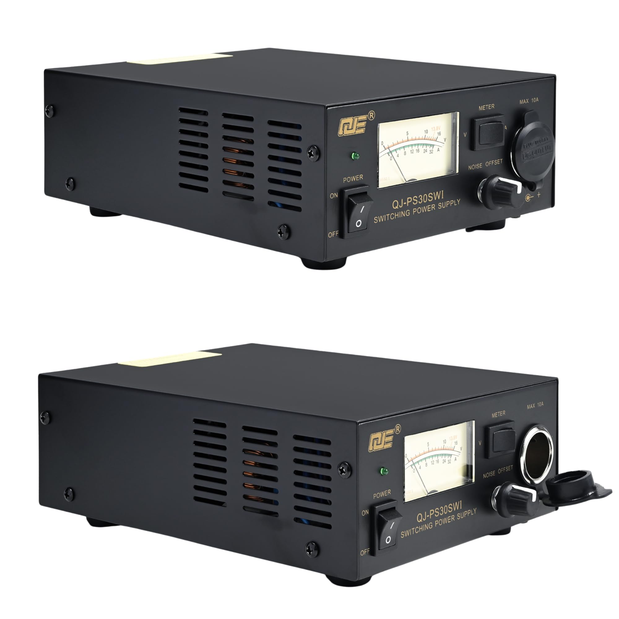 Alimentatore da banco 13,8 V 30 A, convertitore CA-CC con presa accendisigari per auto, controllo offset del rumore e ventola di raffreddamento, ideale per radio HAM, radio amatoriali, CB, dispositivi